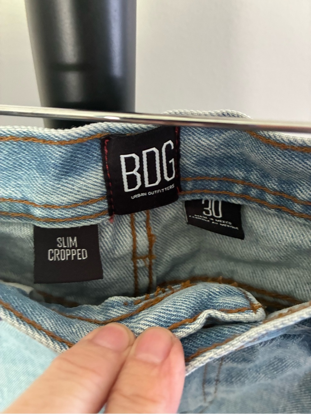 BDG Light Blue Denim Cutoff Shorts - Picture 2 of 3